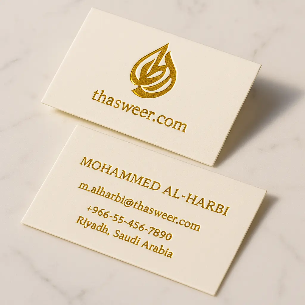Foil-Stamped Business Cards