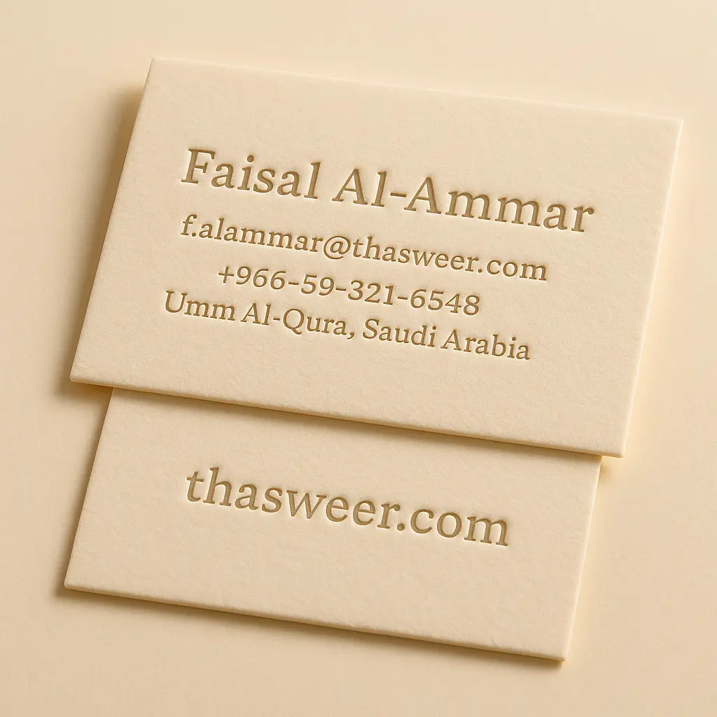 Letterpress Business Cards