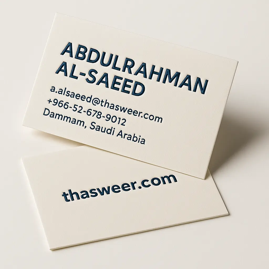 Raised Ink (Thermography) Business Cards